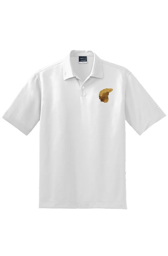 Trump Meme Polo DriFIT Pebble Texture in white wit