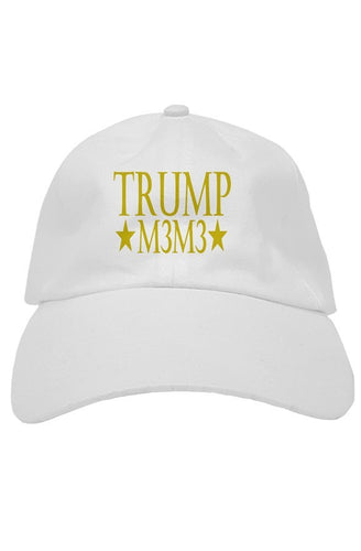 Trump Meme Clothing White hat with Gold embroidere