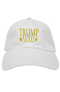 Trump Meme Clothing White hat with Gold embroidere