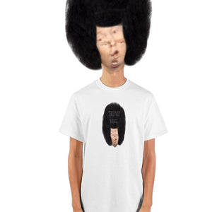 Trump Meme Clothing Men's White shirt with Afro-Trump Blacker than Obama logo