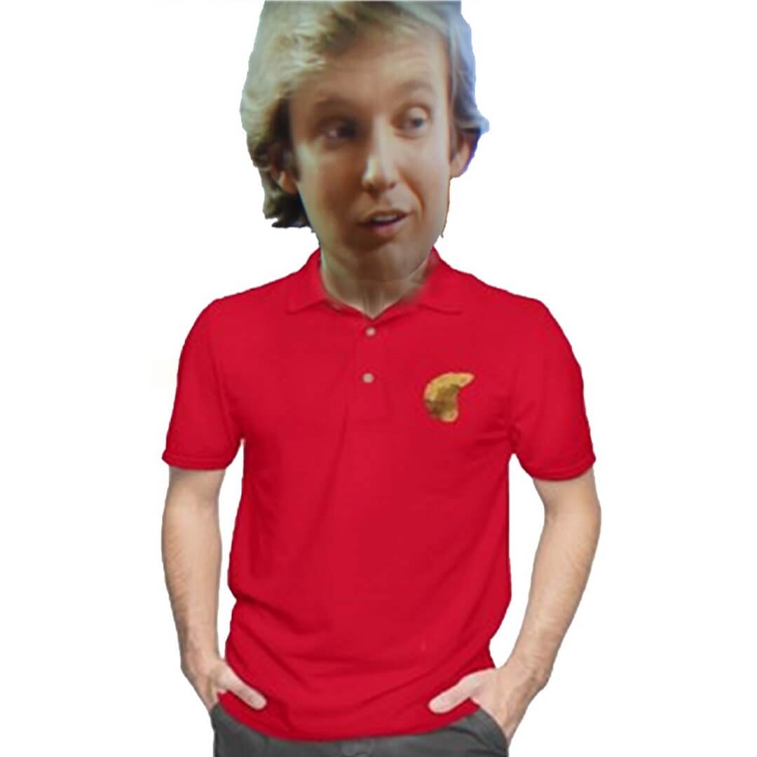 Trump Meme Clothing's Men's MAGA Red Peasant polo shirt