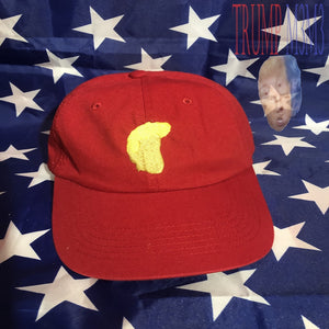 Trump Meme Clothing's Men's MAGA Red hat - Golden Trump Embroidery